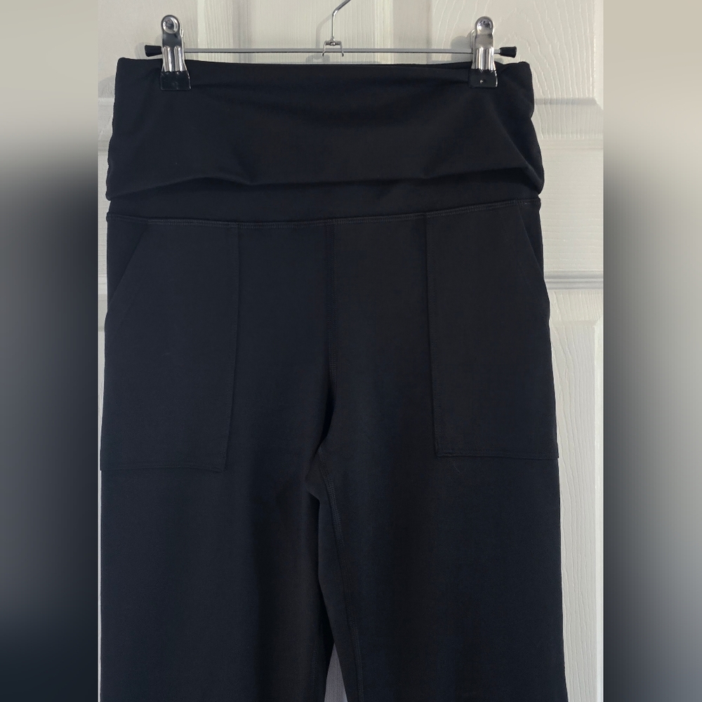 Aerie Black Foldover Flare High-rise Leggings - Picture 3 of 5